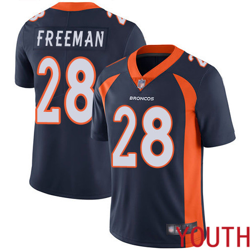 Youth Denver Broncos #28 Royce Freeman Navy Blue Alternate Vapor Untouchable Limited Player Football NFL Jersey->youth nfl jersey->Youth Jersey